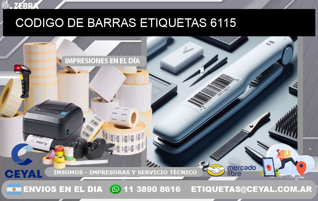 CODIGO DE BARRAS ETIQUETAS 6115