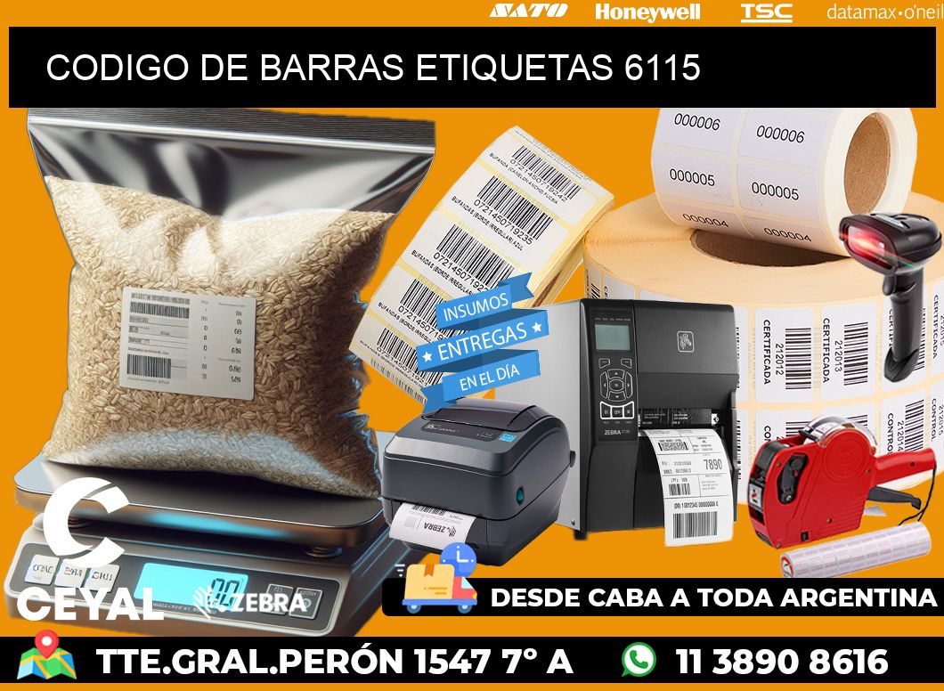 CODIGO DE BARRAS ETIQUETAS 6115