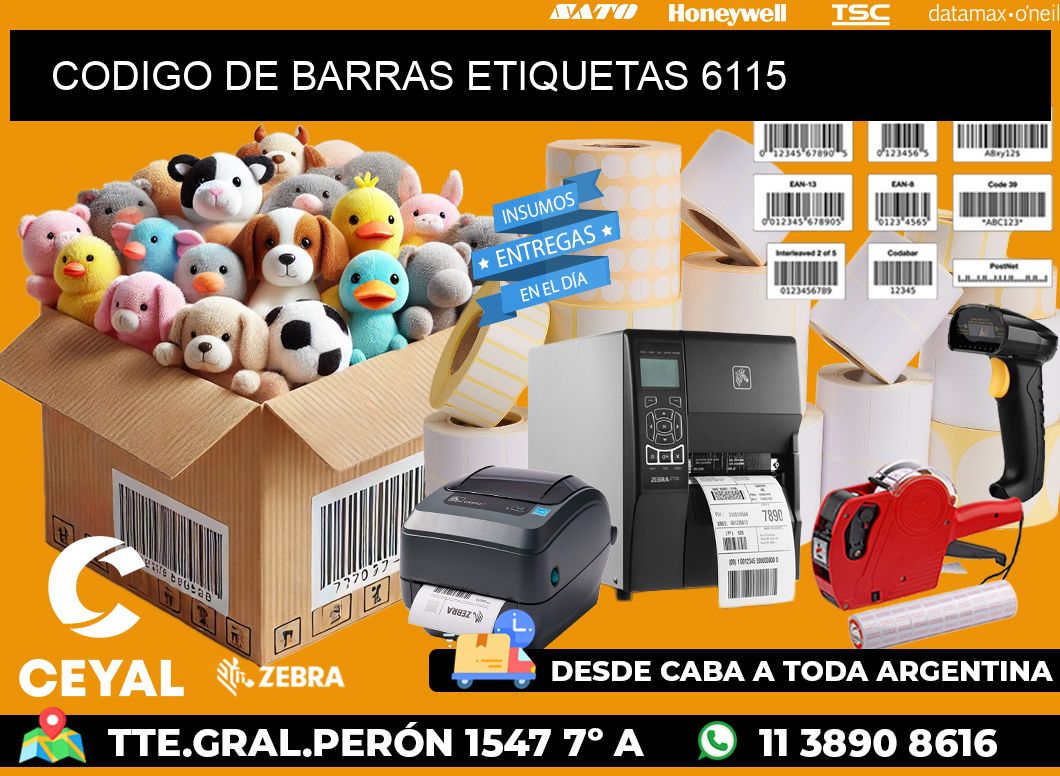 CODIGO DE BARRAS ETIQUETAS 6115