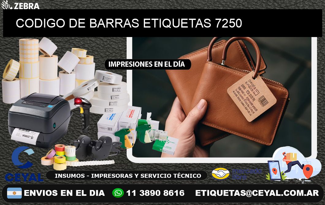 CODIGO DE BARRAS ETIQUETAS 7250