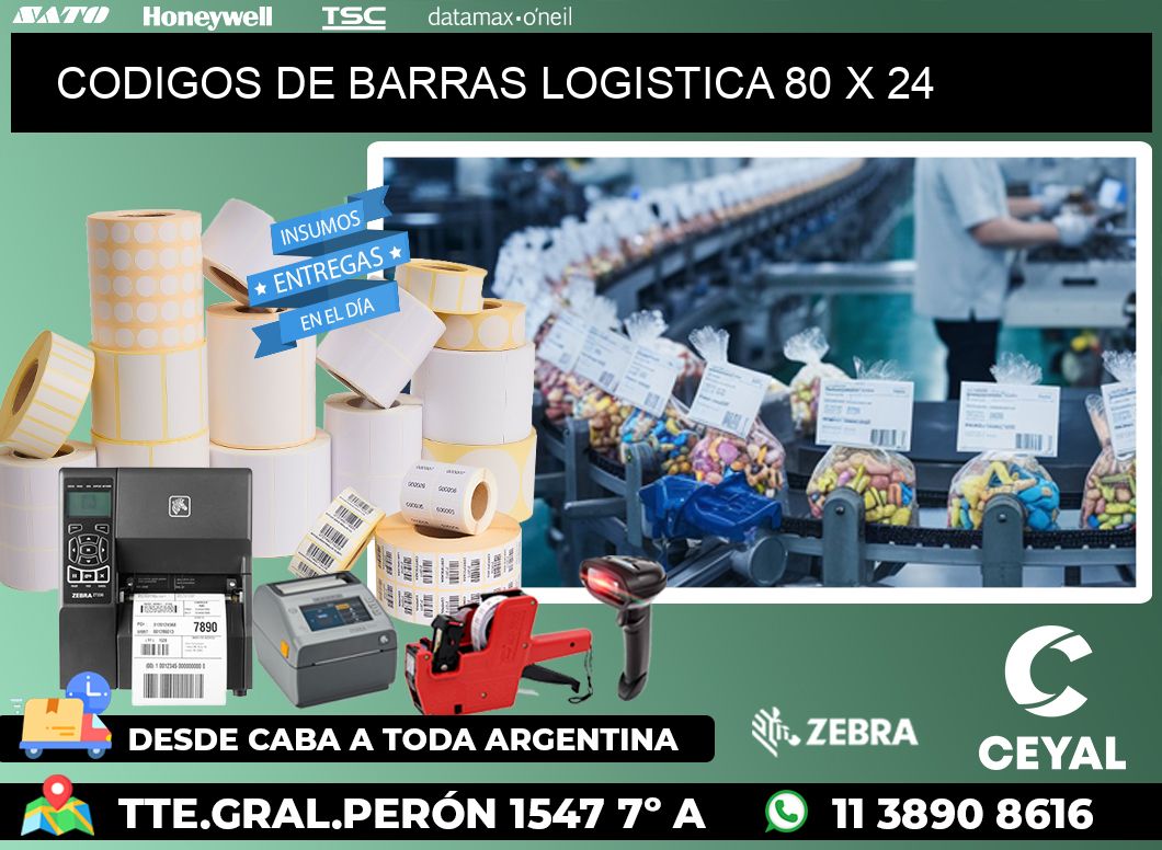 CODIGOS DE BARRAS LOGISTICA 80 x 24