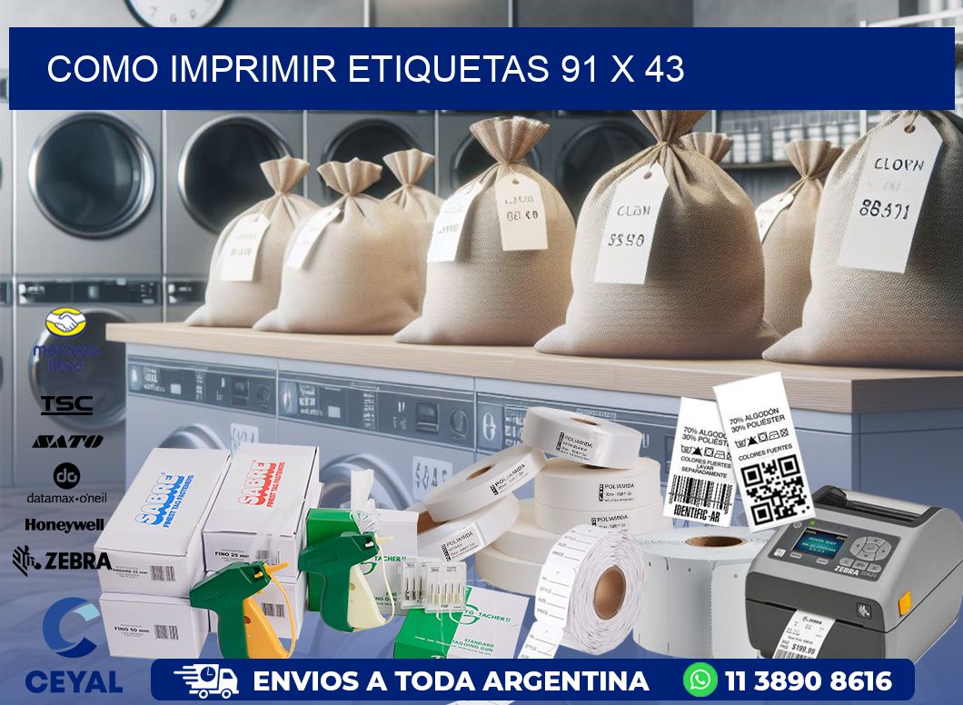 COMO IMPRIMIR ETIQUETAS 91 x 43