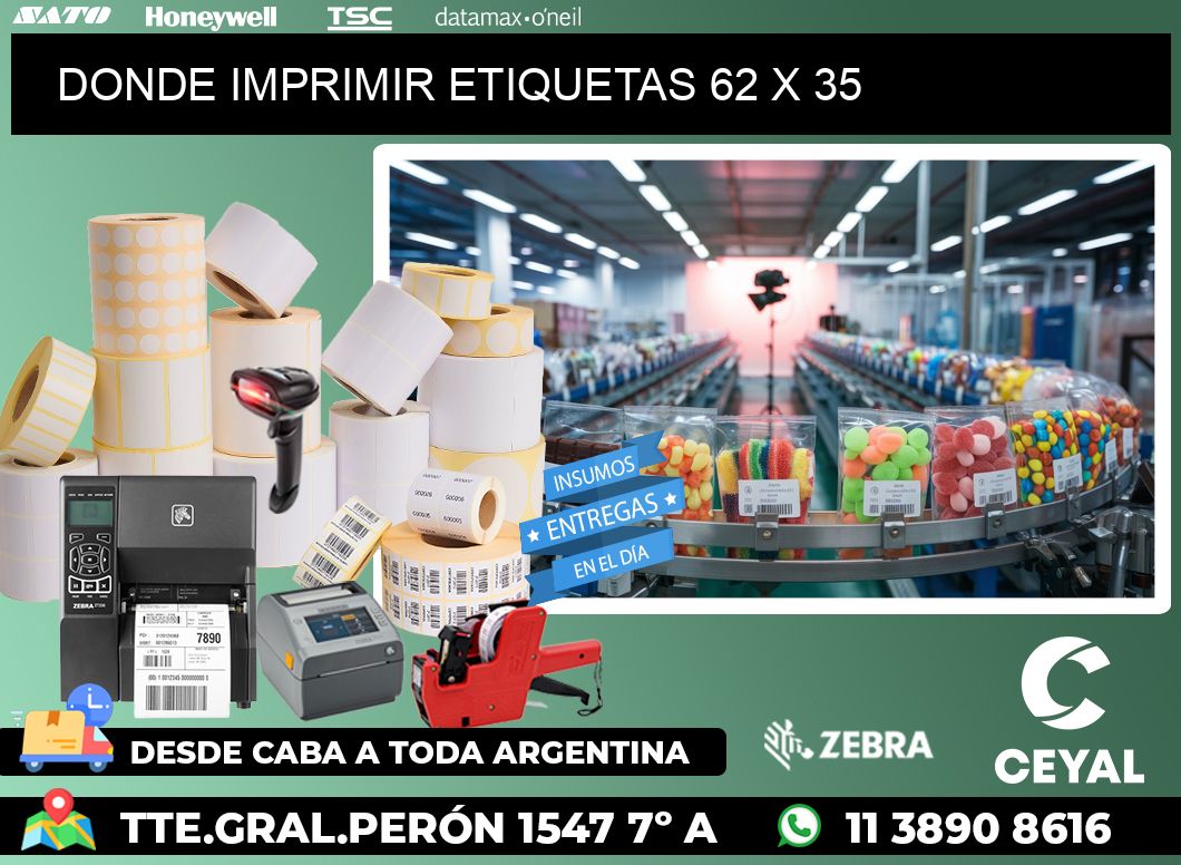 DONDE IMPRIMIR ETIQUETAS 62 x 35