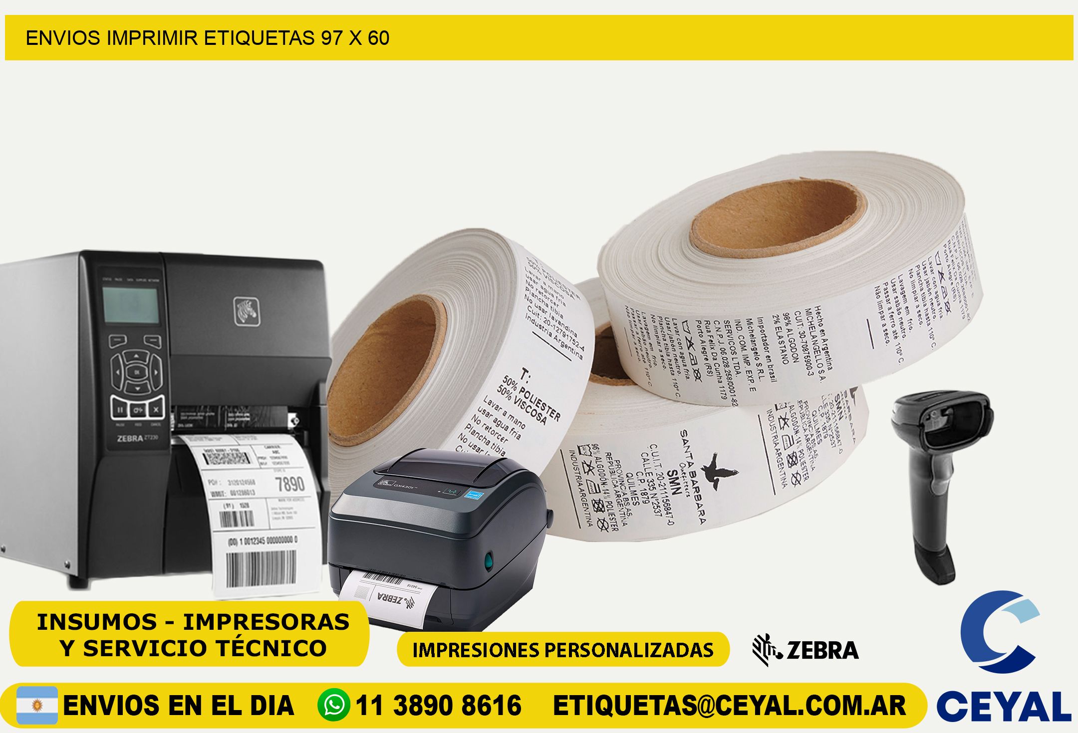 ENVIOS IMPRIMIR ETIQUETAS 97 x 60