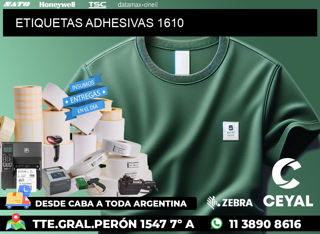 ETIQUETAS ADHESIVAS 1610