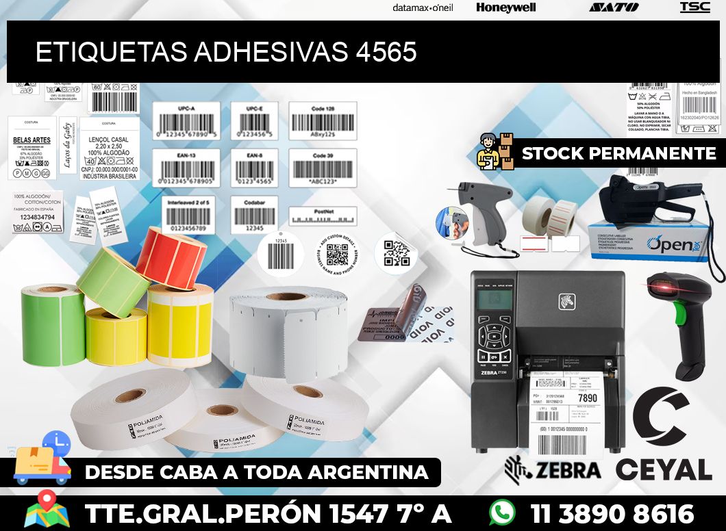 ETIQUETAS ADHESIVAS 4565