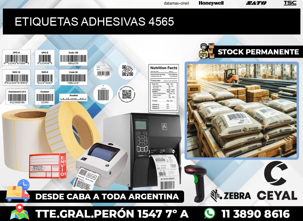 ETIQUETAS ADHESIVAS 4565