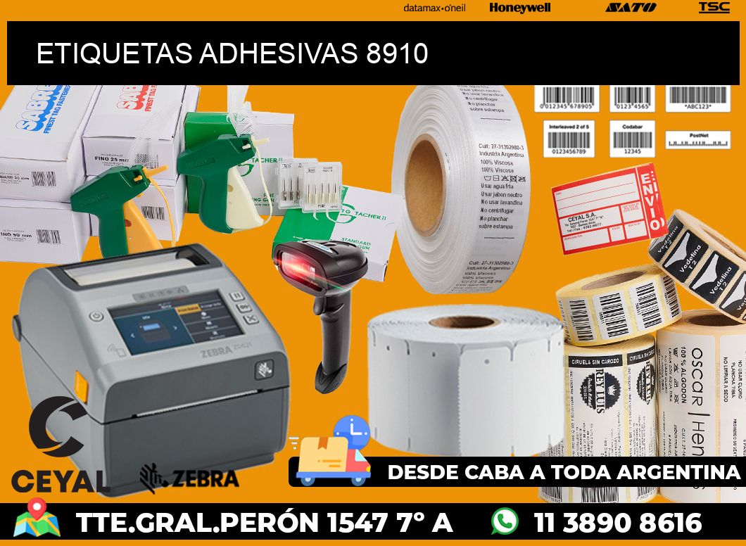 ETIQUETAS ADHESIVAS 8910