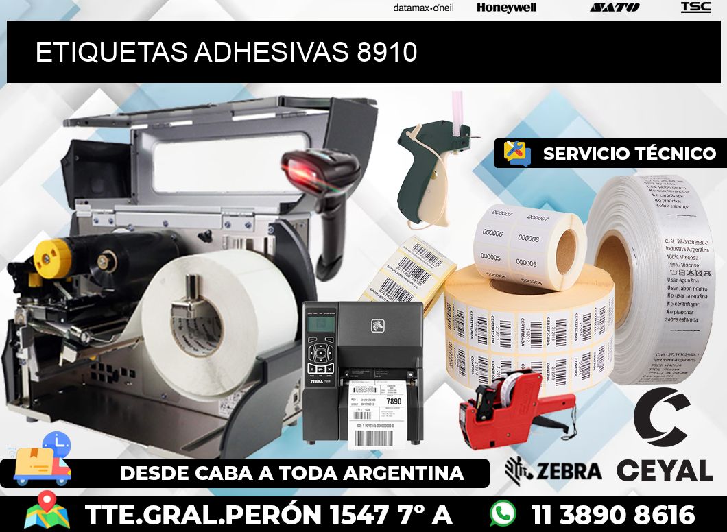 ETIQUETAS ADHESIVAS 8910