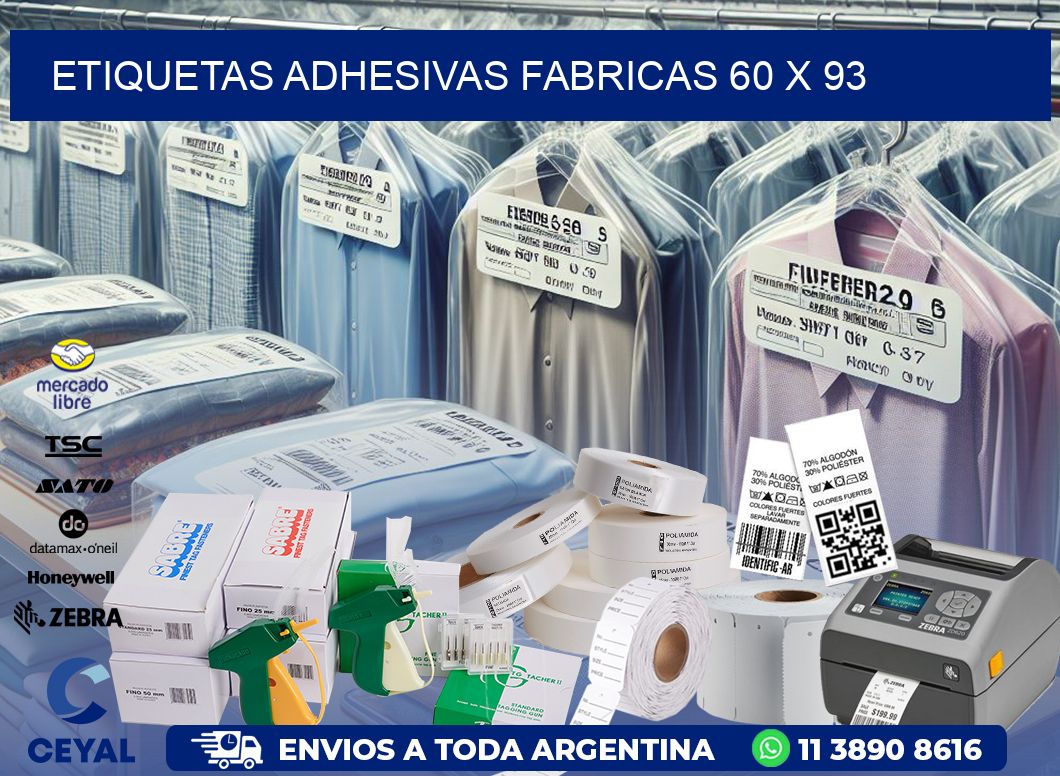 ETIQUETAS ADHESIVAS FABRICAS 60 x 93