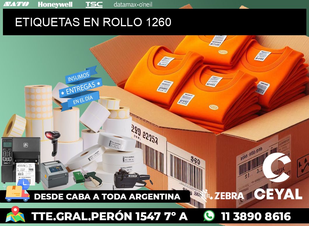 ETIQUETAS EN ROLLO 1260