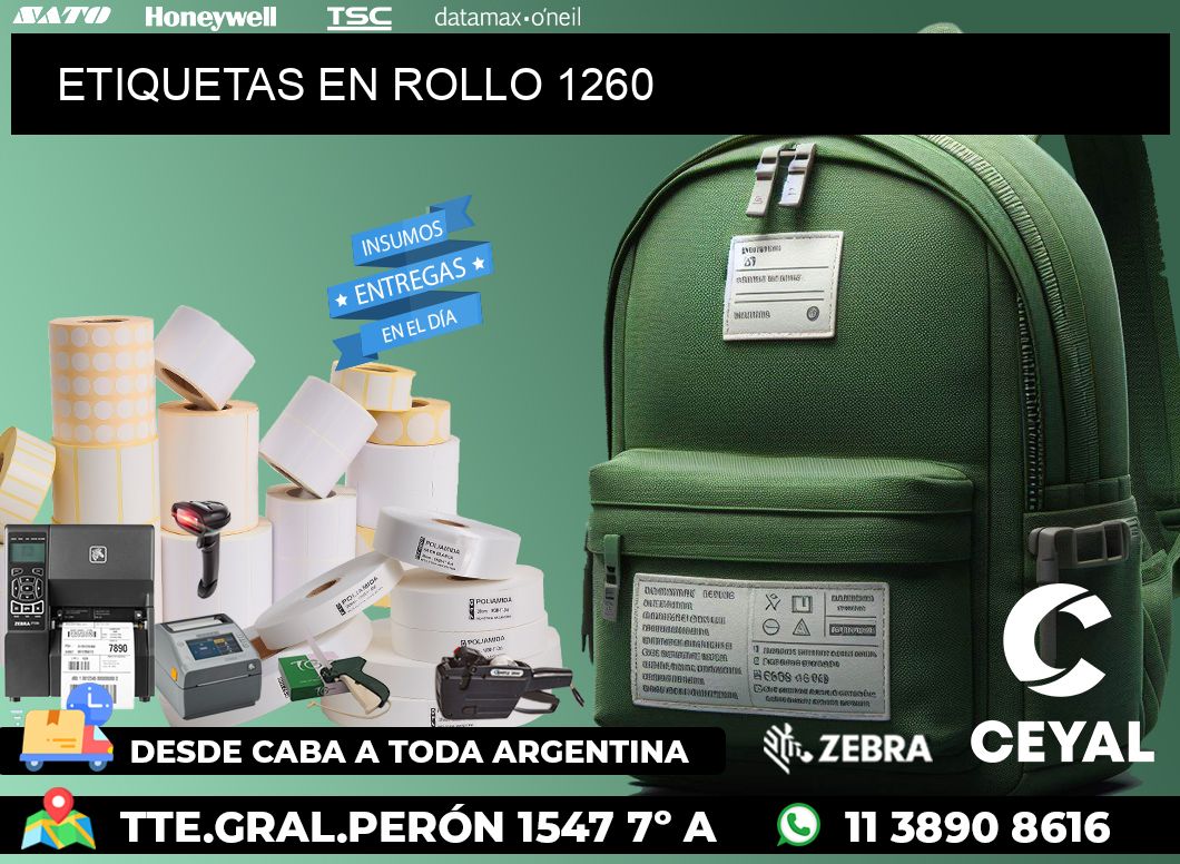 ETIQUETAS EN ROLLO 1260