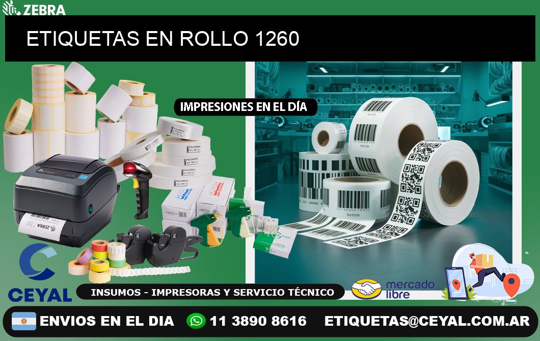 ETIQUETAS EN ROLLO 1260