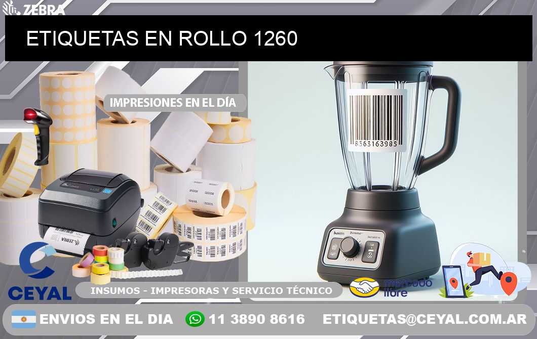 ETIQUETAS EN ROLLO 1260