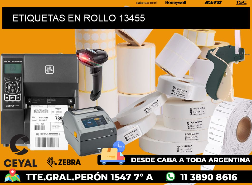 ETIQUETAS EN ROLLO 13455