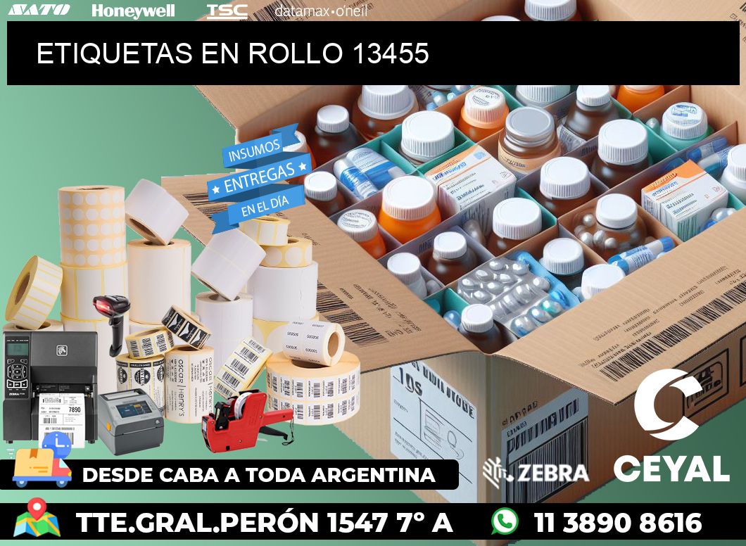 ETIQUETAS EN ROLLO 13455