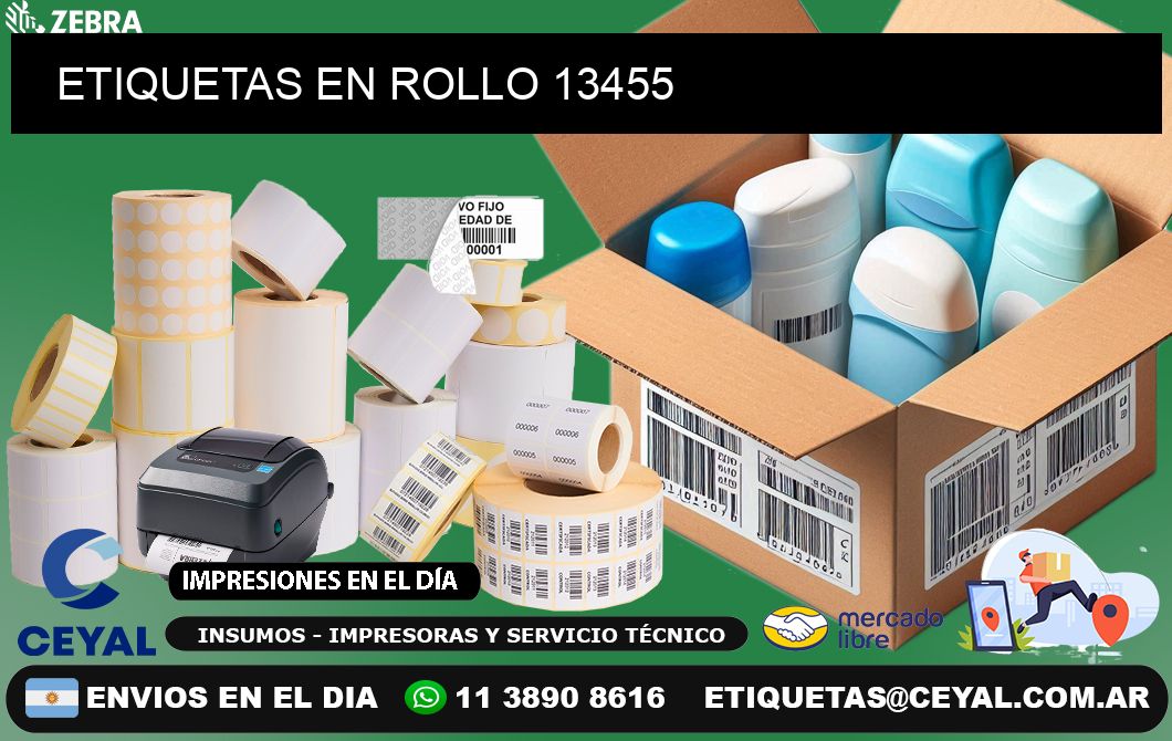 ETIQUETAS EN ROLLO 13455