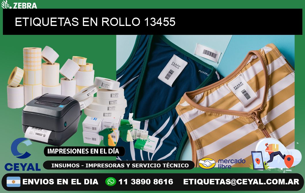 ETIQUETAS EN ROLLO 13455