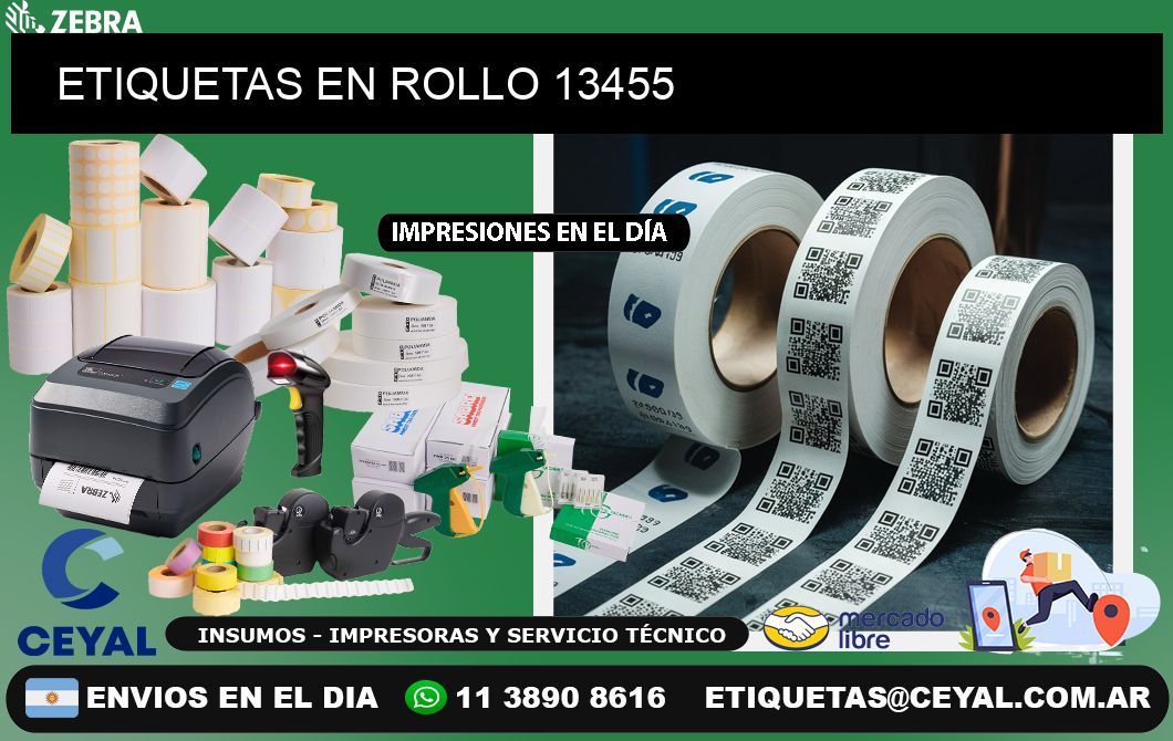 ETIQUETAS EN ROLLO 13455