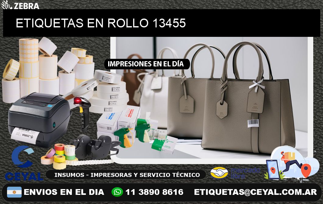 ETIQUETAS EN ROLLO 13455