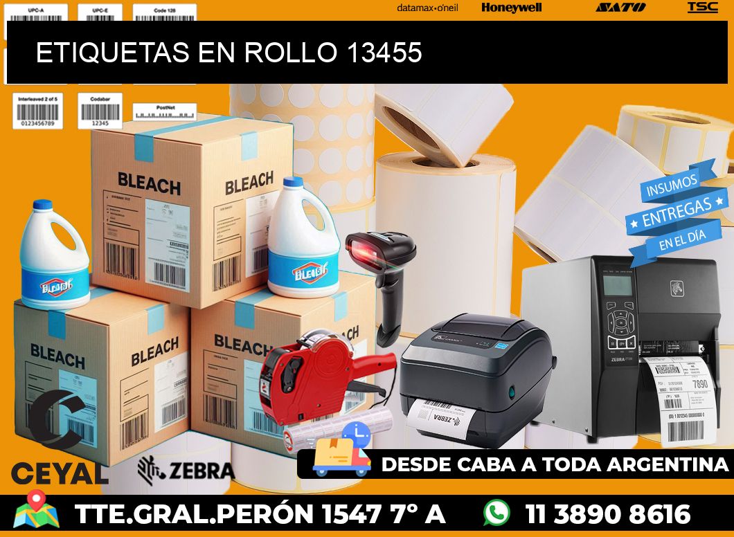 ETIQUETAS EN ROLLO 13455