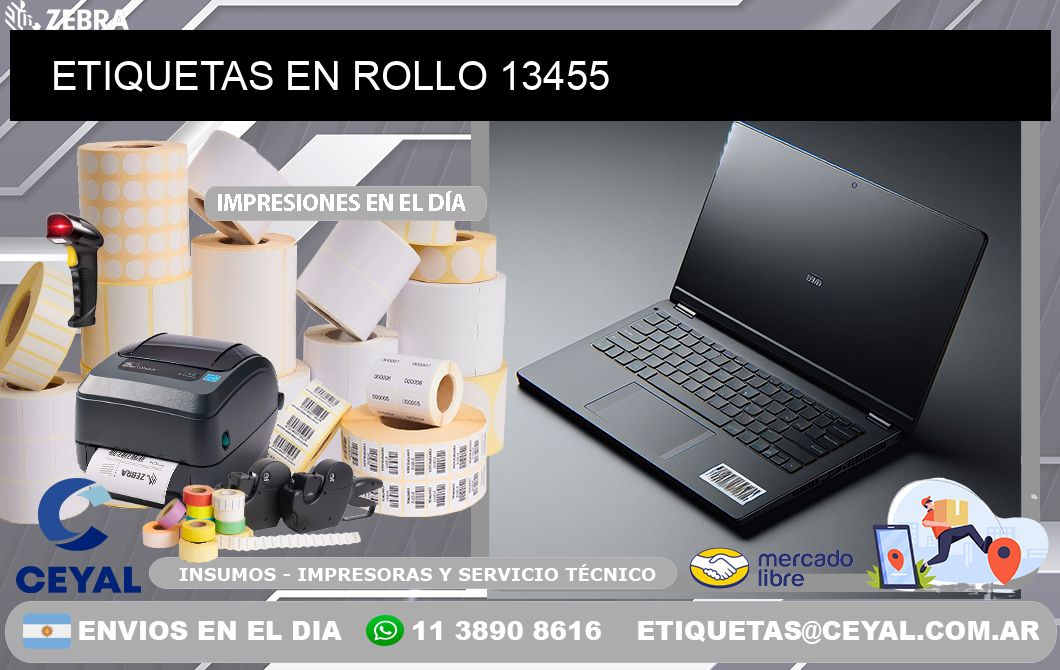 ETIQUETAS EN ROLLO 13455