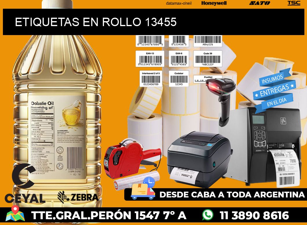 ETIQUETAS EN ROLLO 13455