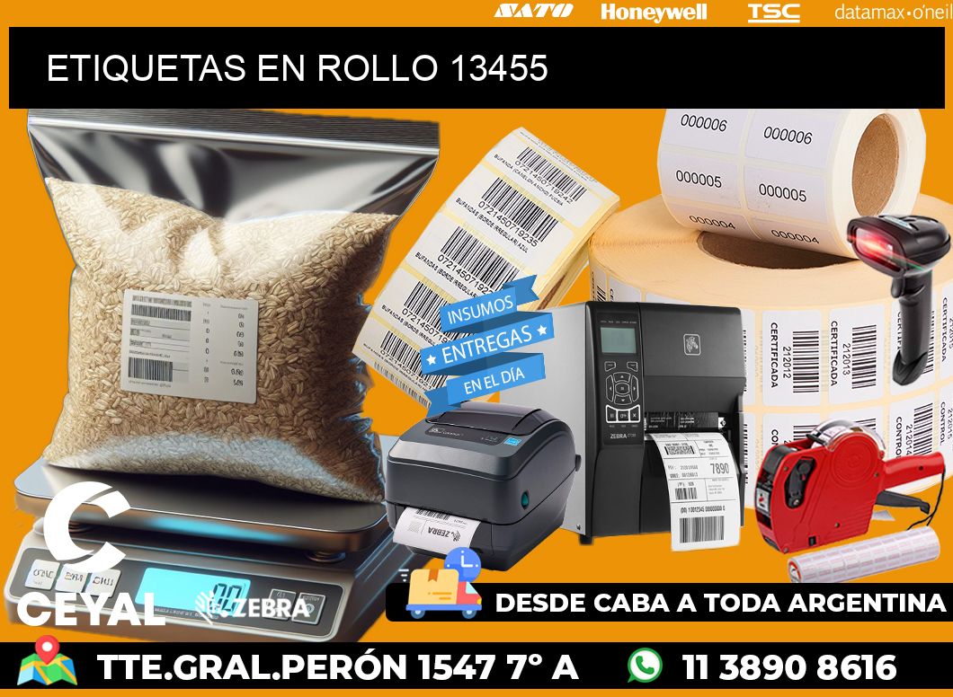 ETIQUETAS EN ROLLO 13455