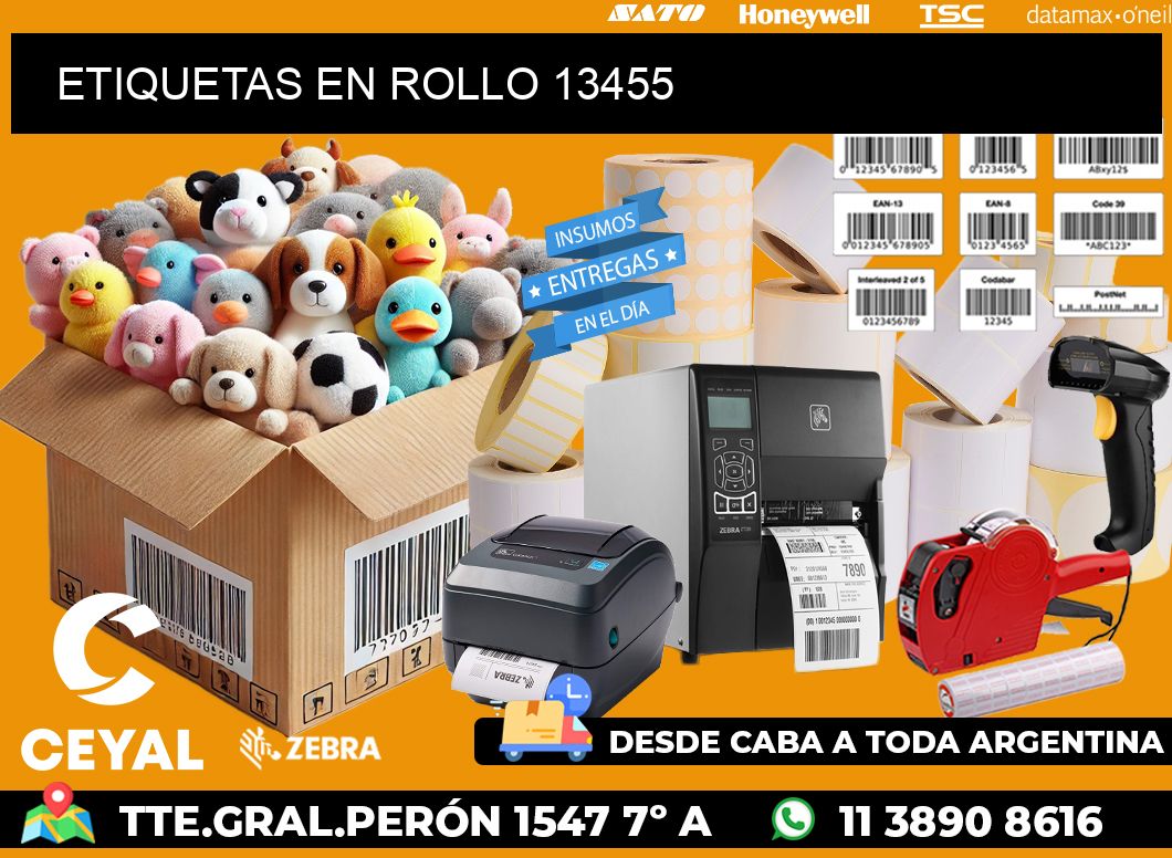 ETIQUETAS EN ROLLO 13455