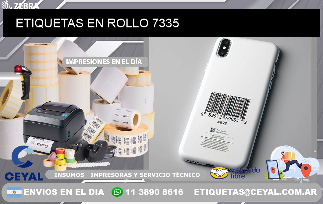 ETIQUETAS EN ROLLO 7335