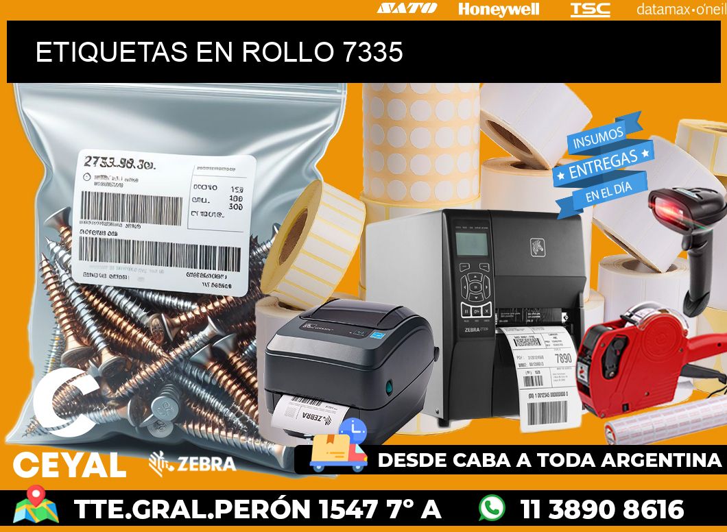 ETIQUETAS EN ROLLO 7335