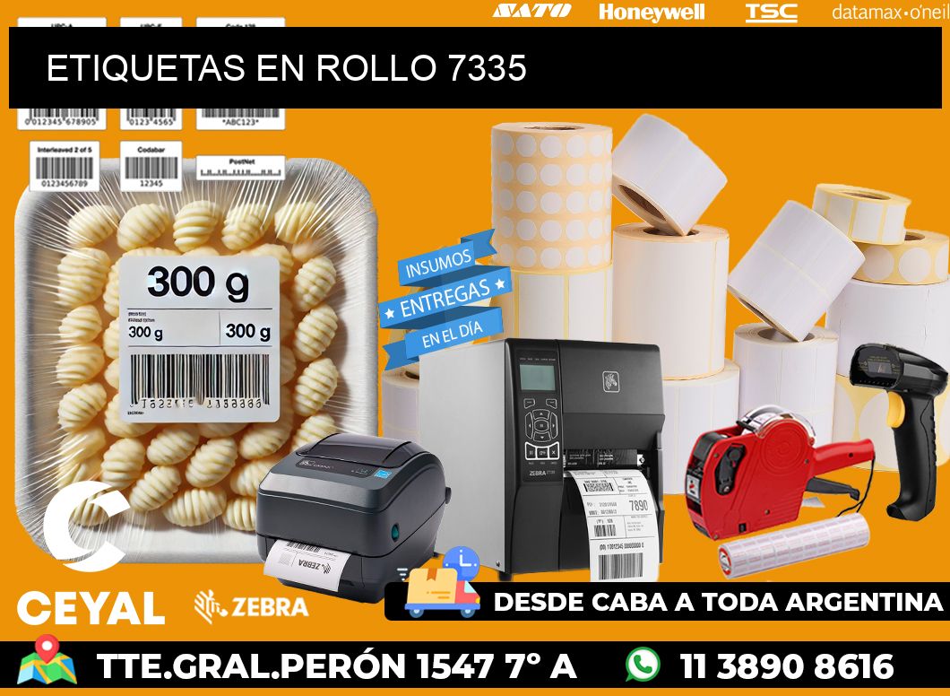 ETIQUETAS EN ROLLO 7335