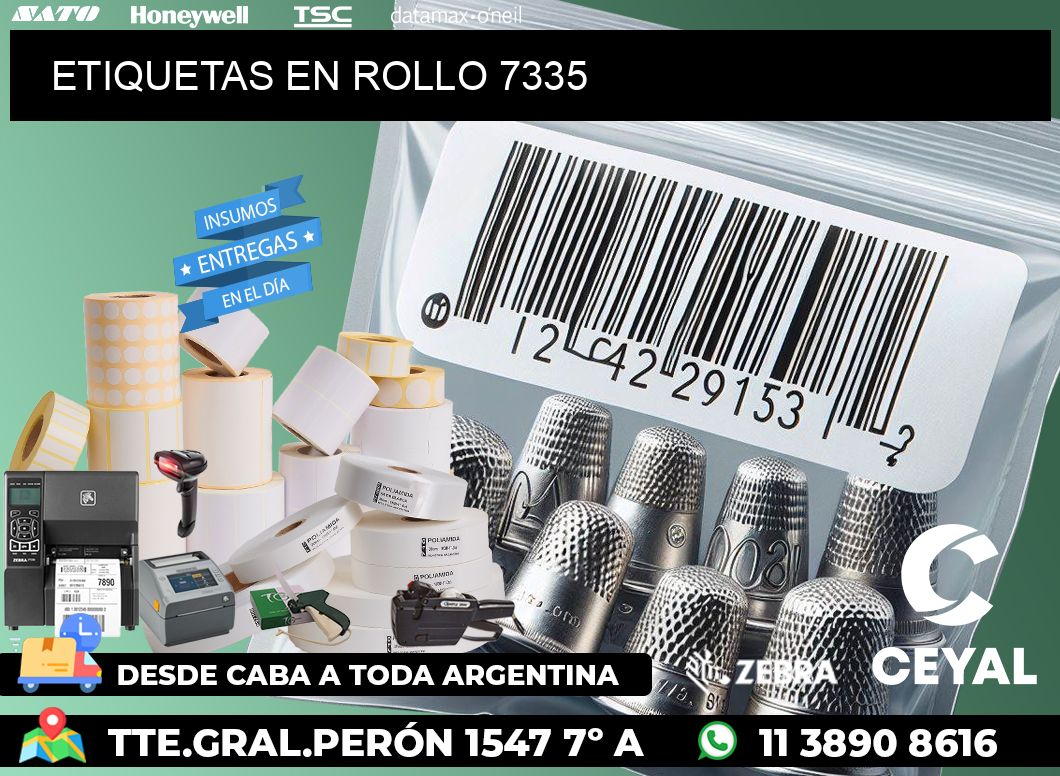 ETIQUETAS EN ROLLO 7335