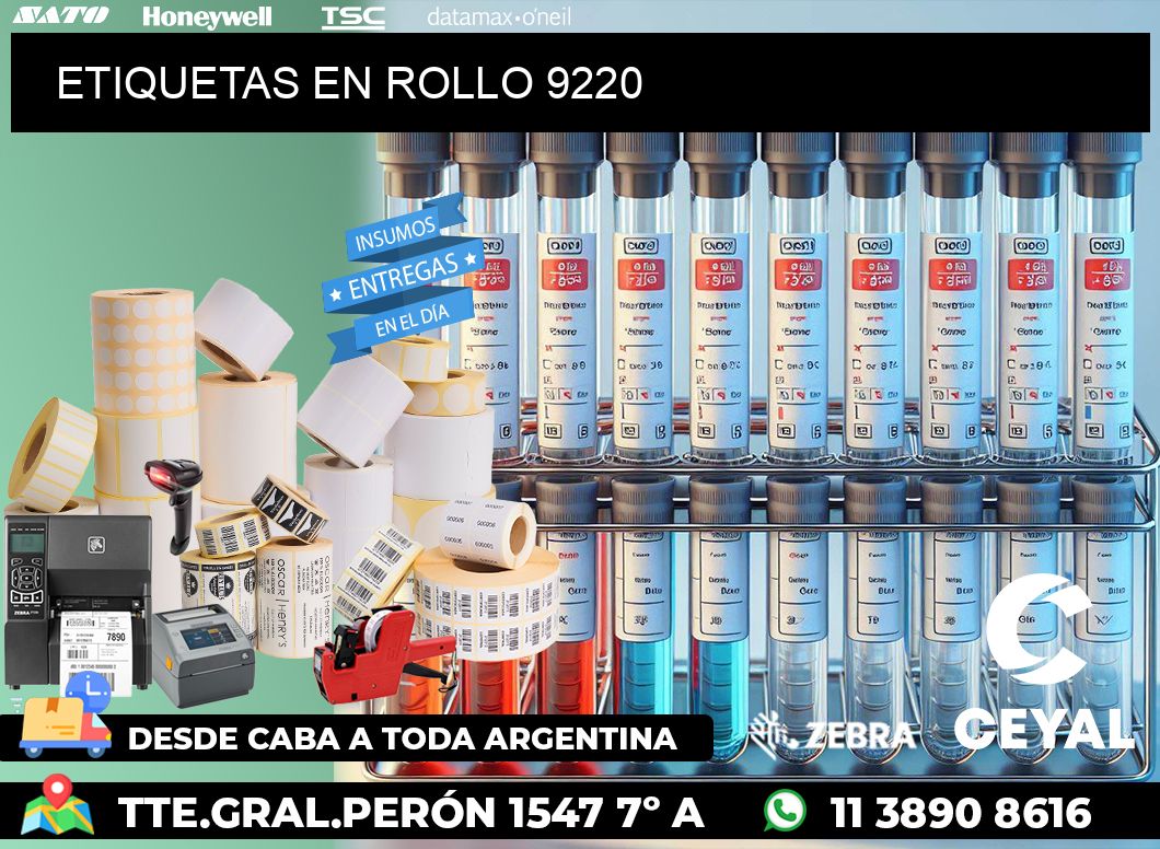 ETIQUETAS EN ROLLO 9220