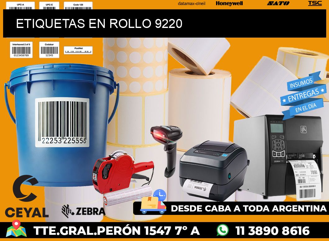 ETIQUETAS EN ROLLO 9220