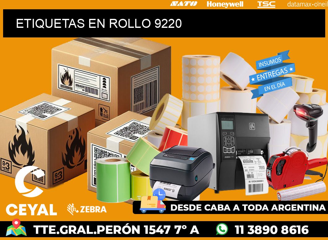 ETIQUETAS EN ROLLO 9220
