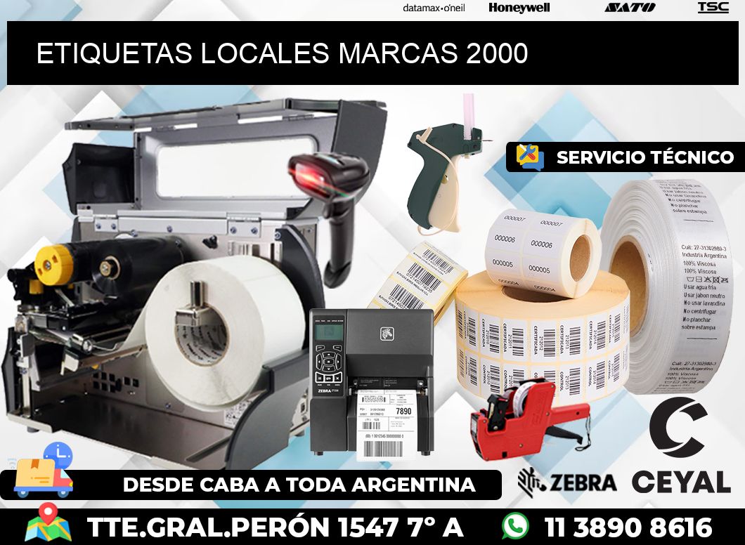 ETIQUETAS LOCALES MARCAS 2000