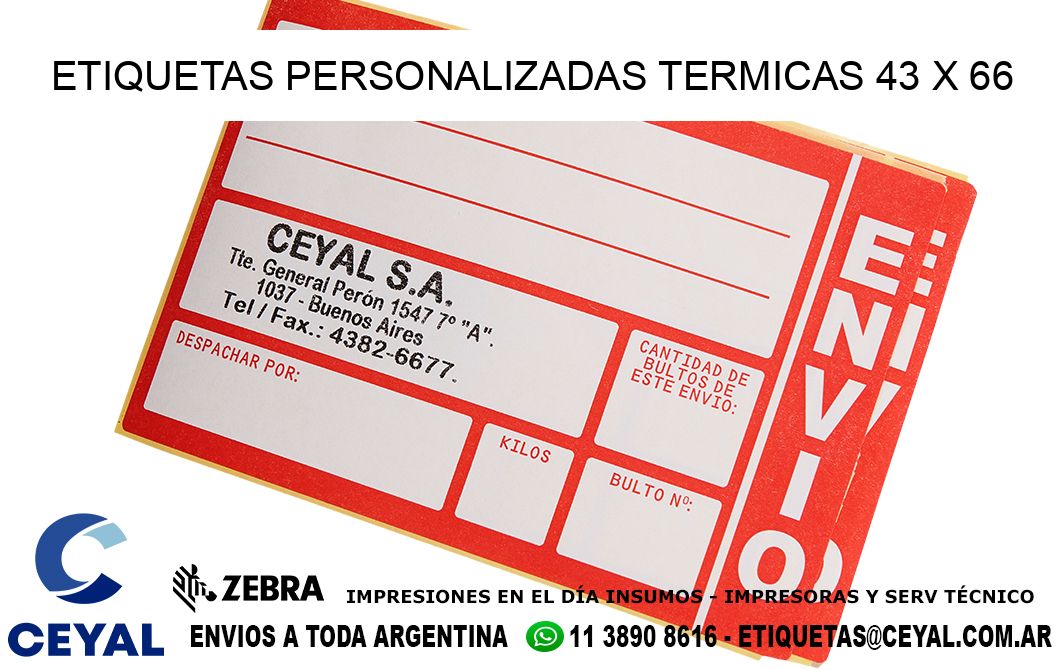 ETIQUETAS PERSONALIZADAS TERMICAS 43 x 66