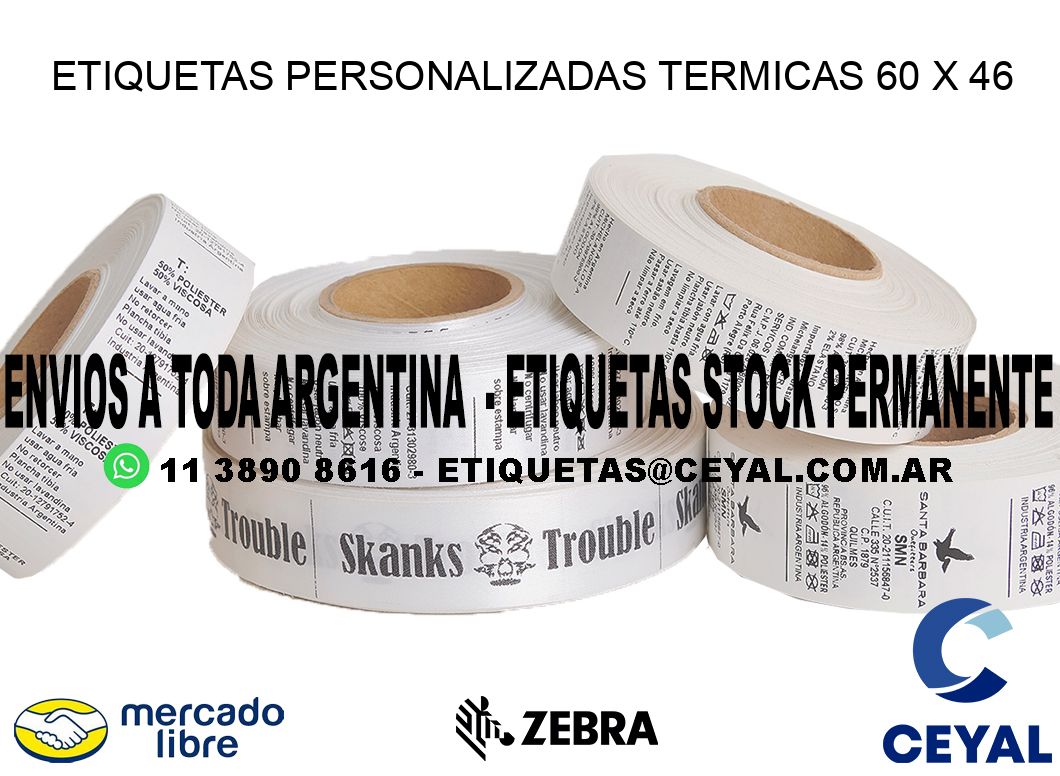 ETIQUETAS PERSONALIZADAS TERMICAS 60 x 46