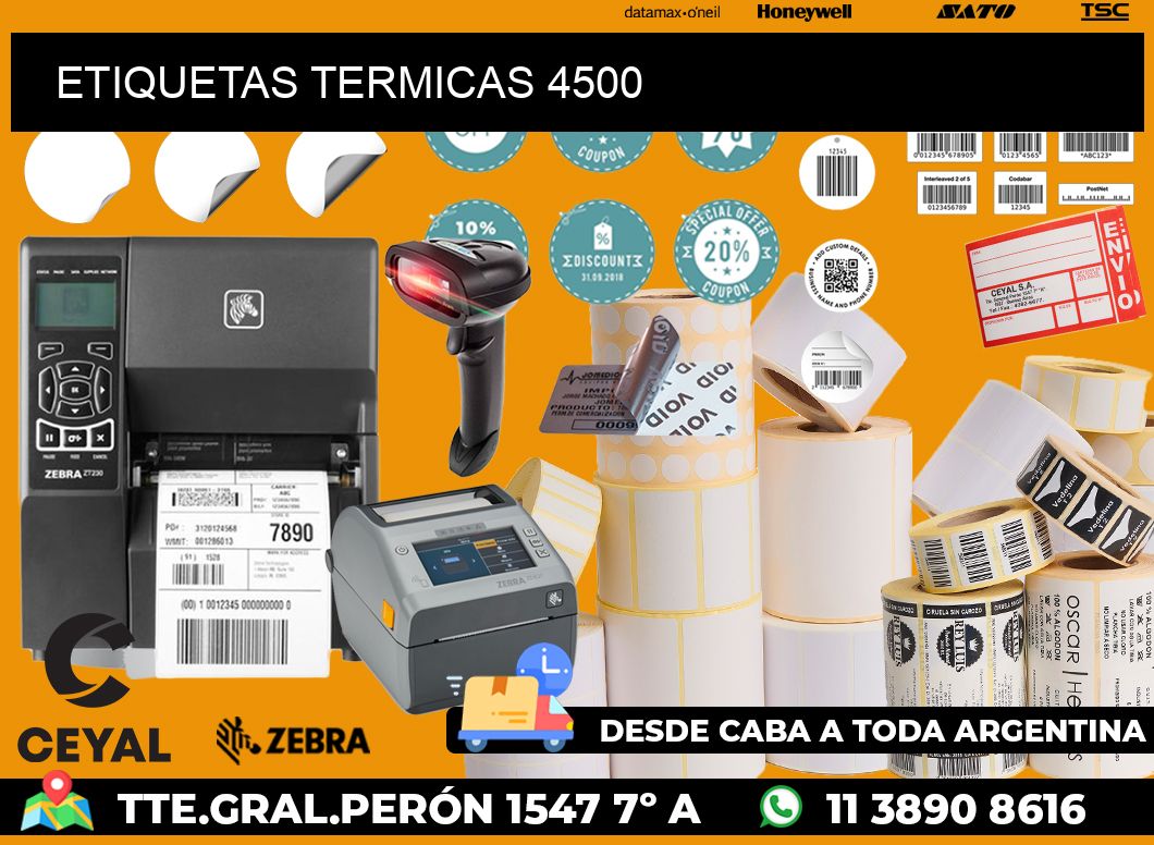 ETIQUETAS TERMICAS 4500