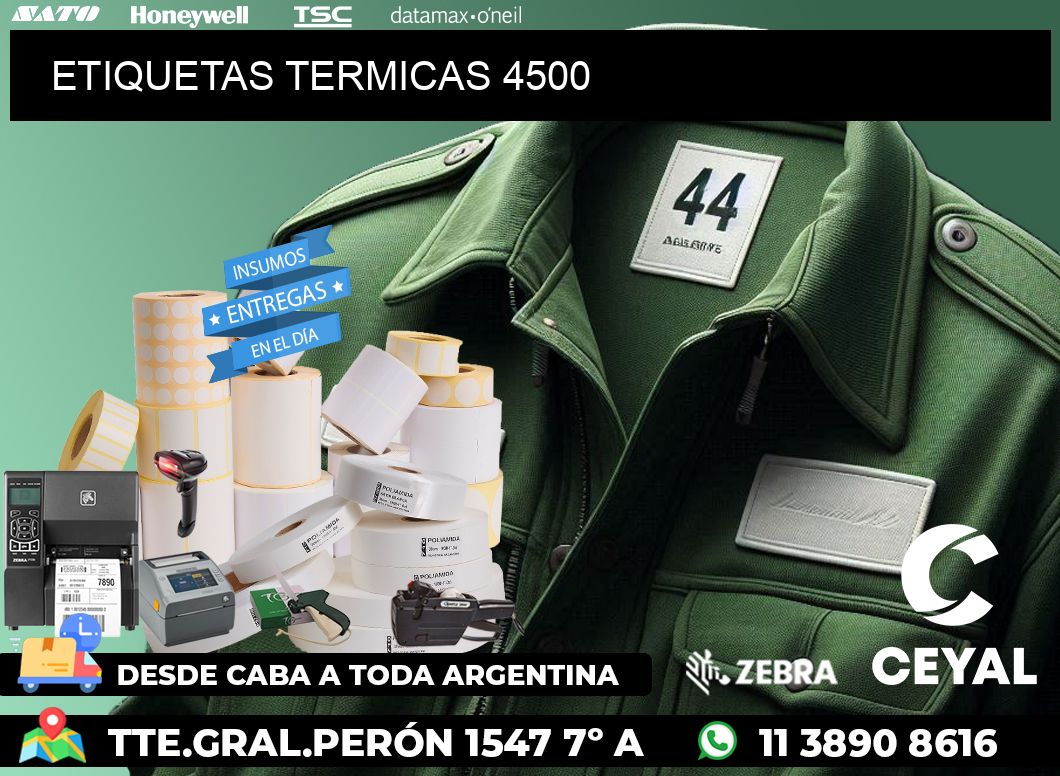 ETIQUETAS TERMICAS 4500