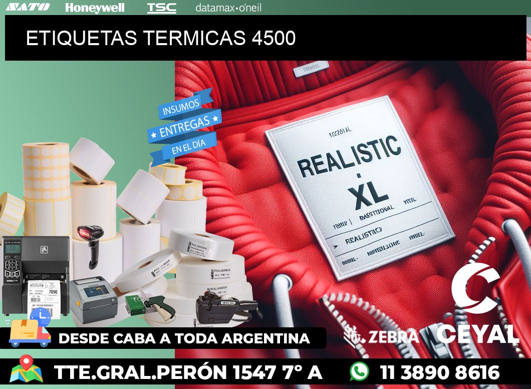 ETIQUETAS TERMICAS 4500