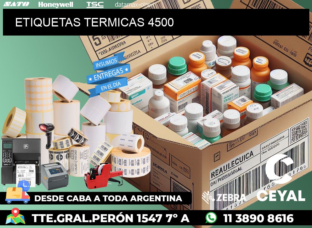 ETIQUETAS TERMICAS 4500