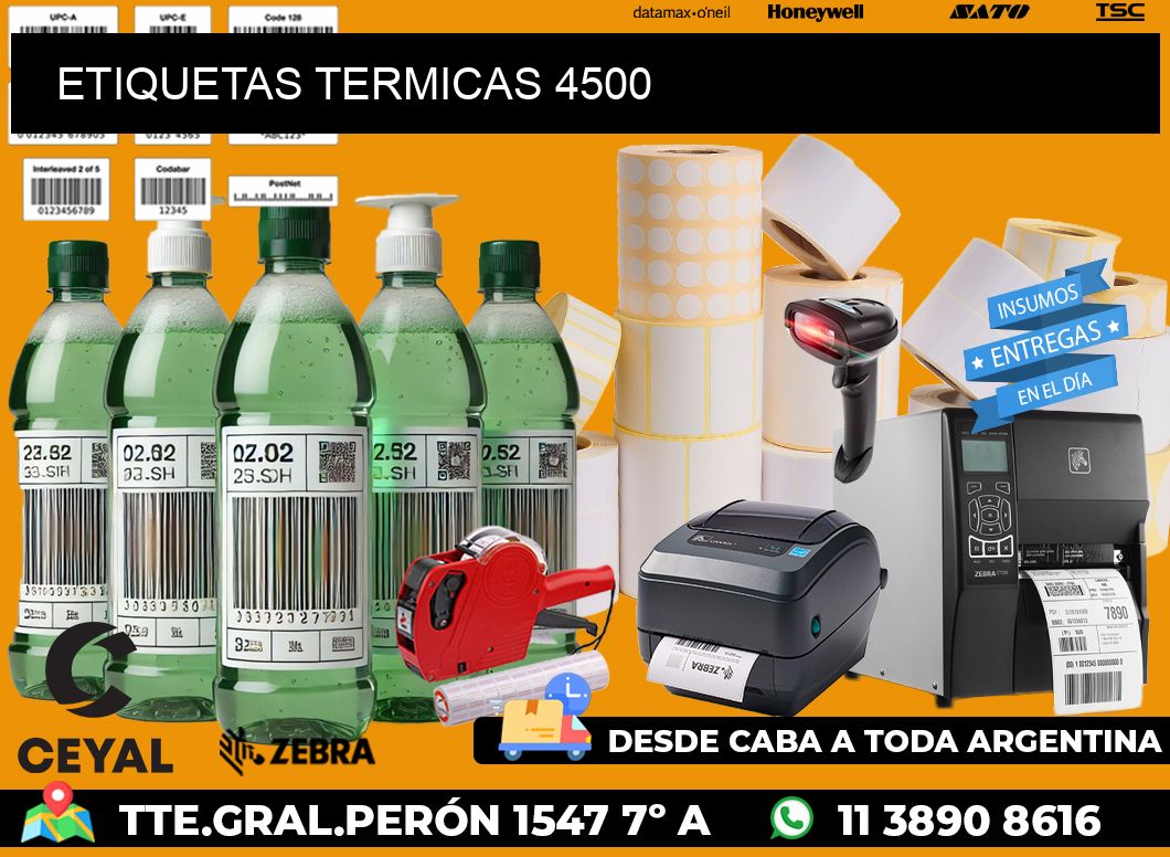 ETIQUETAS TERMICAS 4500