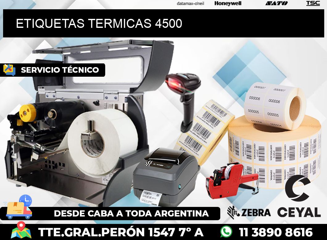 ETIQUETAS TERMICAS 4500