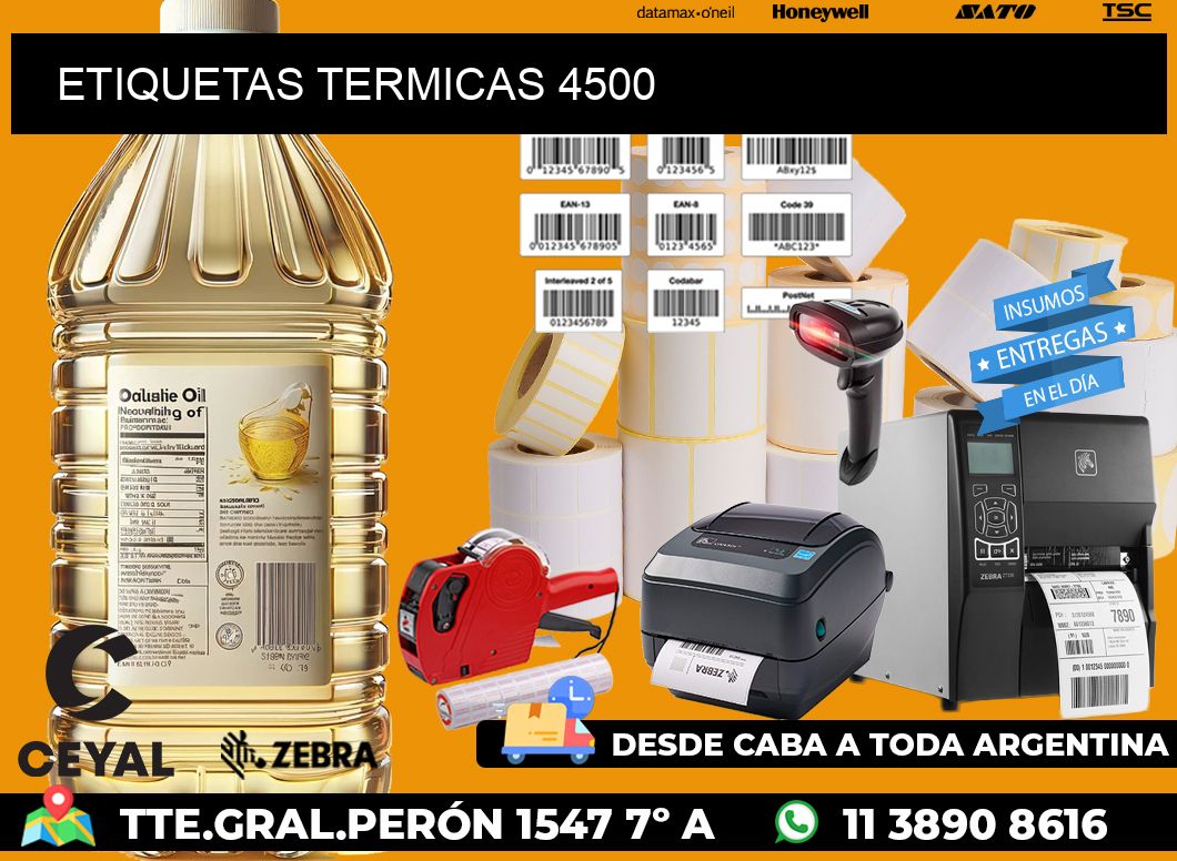 ETIQUETAS TERMICAS 4500