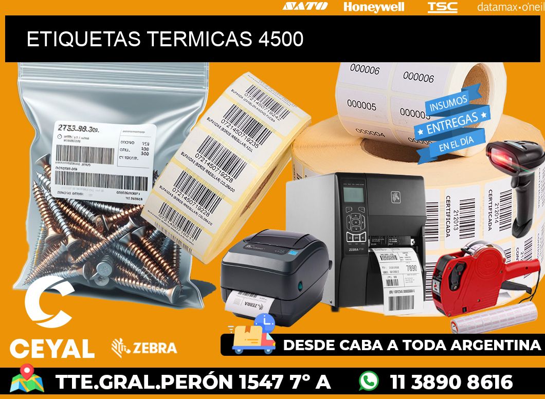 ETIQUETAS TERMICAS 4500