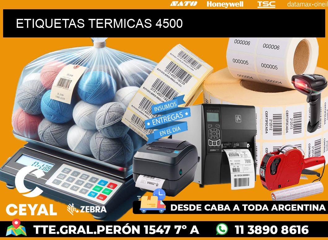 ETIQUETAS TERMICAS 4500