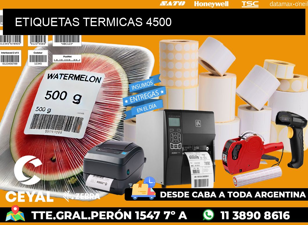 ETIQUETAS TERMICAS 4500