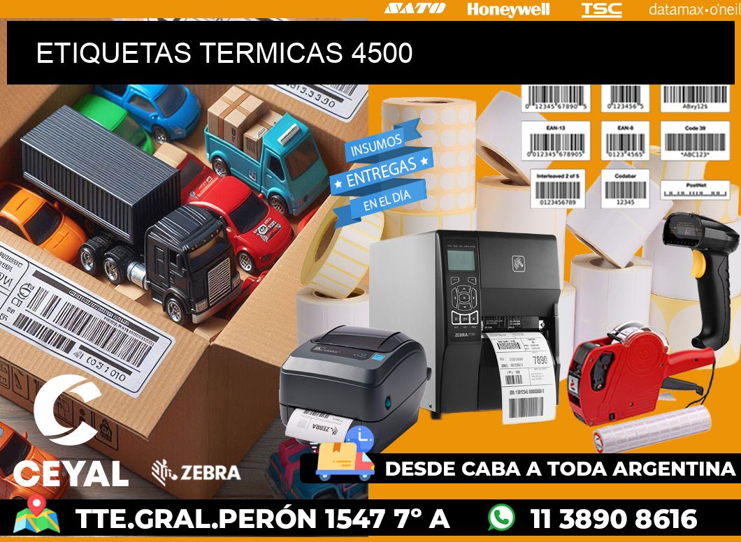 ETIQUETAS TERMICAS 4500